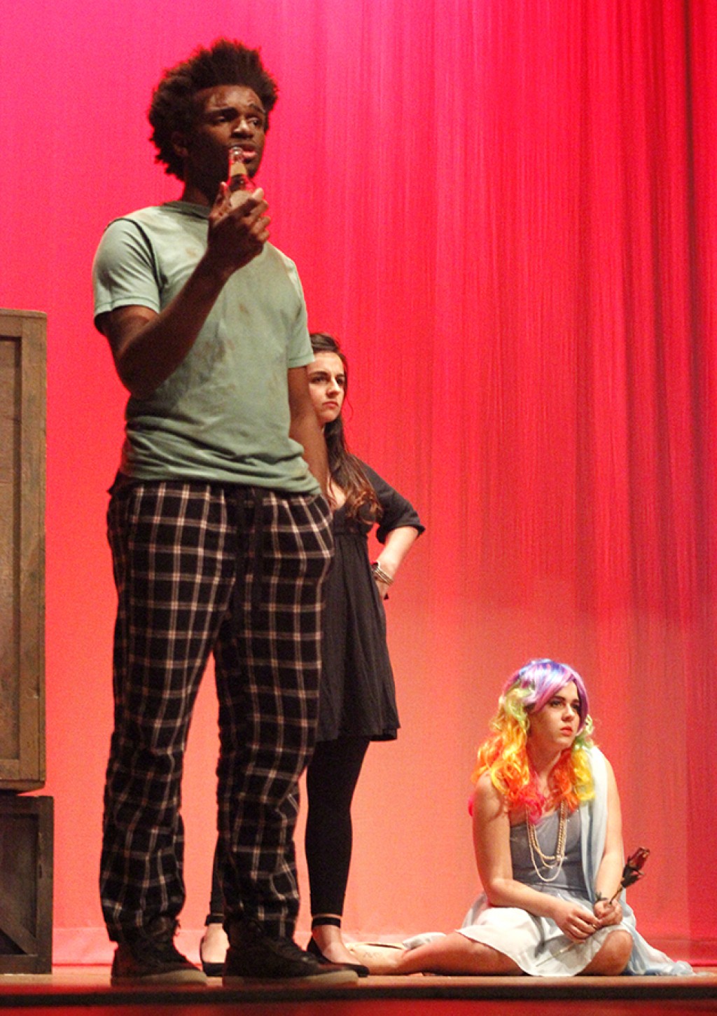Alfred Harper talks to the audience about ideas of fate or free will in “Fate/Choice.” The cast took turns addressing the crowd about each of their individual lives, and how if maybe they had been born under different circumstances, they might have had it a little better off.