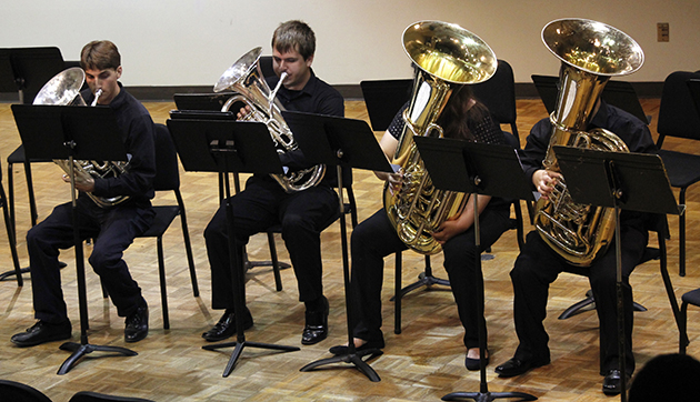 Tuba students performed during the annual “OcTubafest,” where students and faculty can showcase their talents with the instruments during the German Festival and celebrate the benefits and history of both the tuba and euphonium.